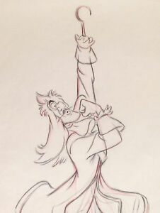 226x300 disney peter pan captain hook original production animation - Captain Hook Drawing