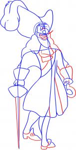 153x302 how to draw how to draw captain hook from peter pan - Captain Hook Drawing