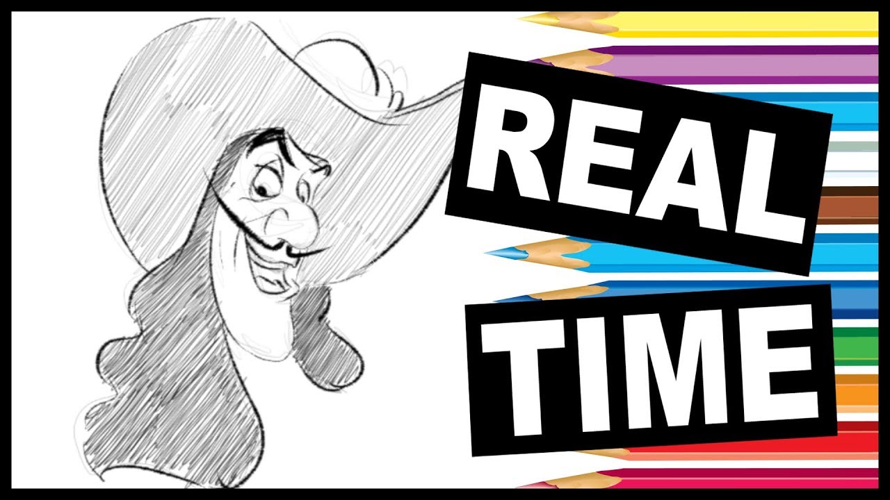 1280x720 kids art lessons how to draw captain hook from peter pan - Captain Hook Drawing
