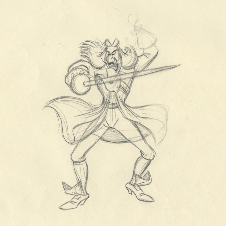 724x724 Disney Peter Pan Lively Woolie - Captain Hook Drawing