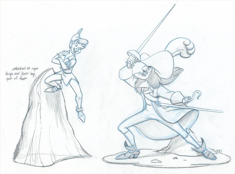 800x593 Walt Disney Classics Collection Peter - Captain Hook Drawing