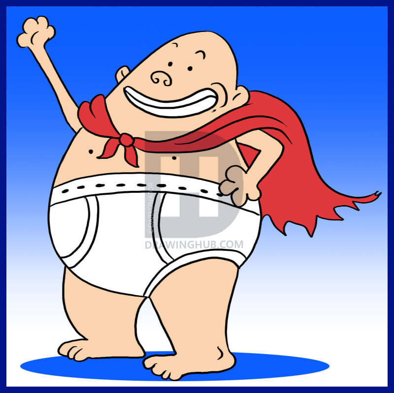 800x799 how to draw captain underpants, step - Captain Underpants Drawing