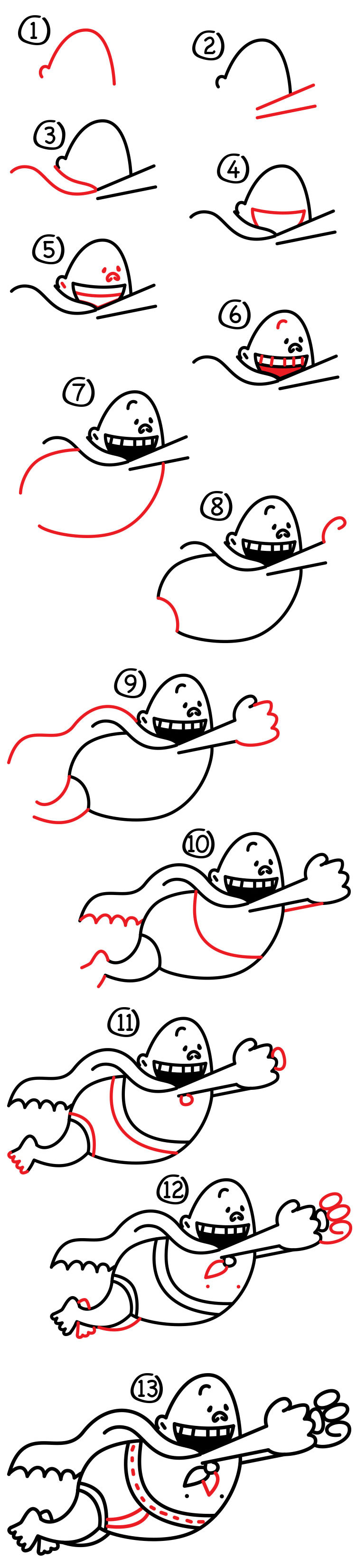 750x3299 how to draw captain underpants - Captain Underpants Drawing