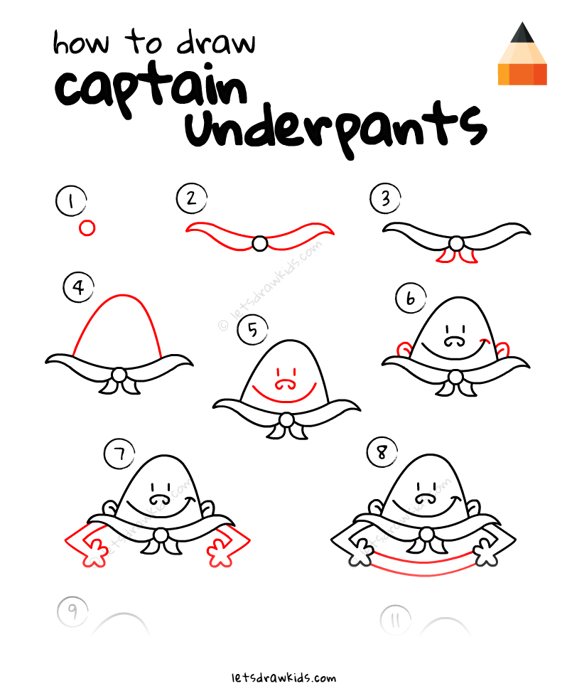 798x979 how to draw captain underpants - Captain Underpants Drawing