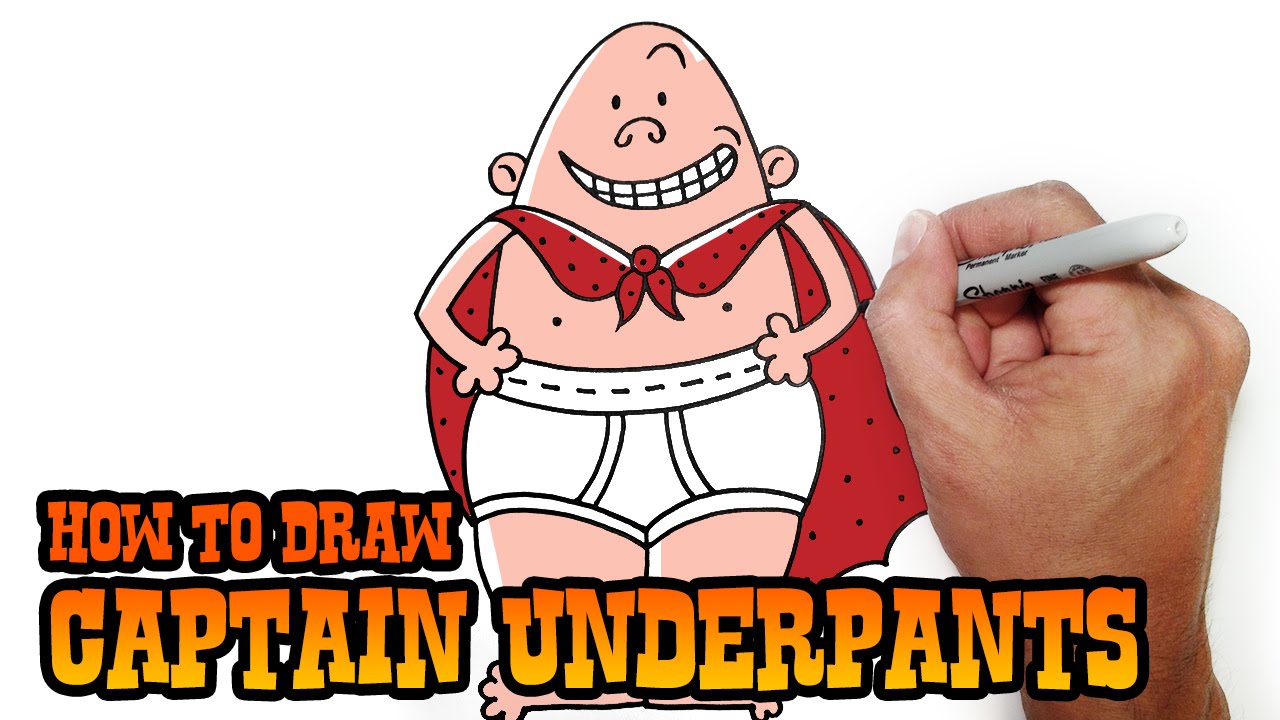1280x720 how to draw captain underpants drawing lesson - Captain Underpants Drawing