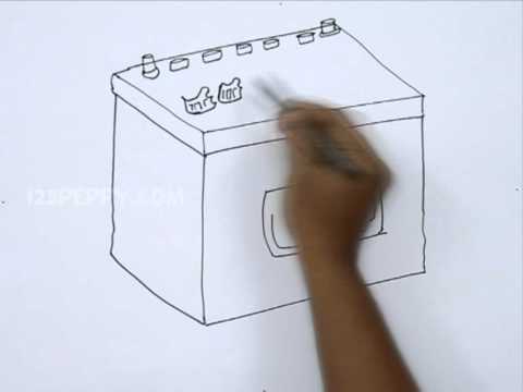 480x360 how to draw a car battery - Car Battery Drawing