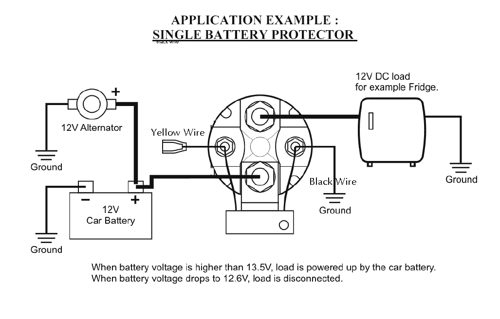 1027x656 robust, inexpensive smart battery isolator and smart - Car Battery Drawing