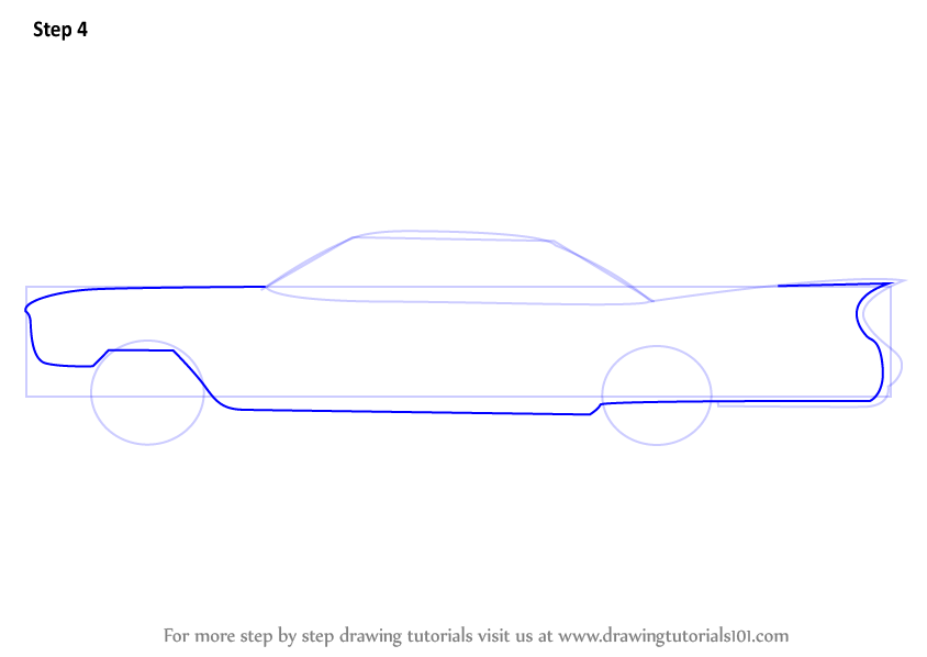 844x598 learn how to draw a vintage cadillac - Car Body Drawing