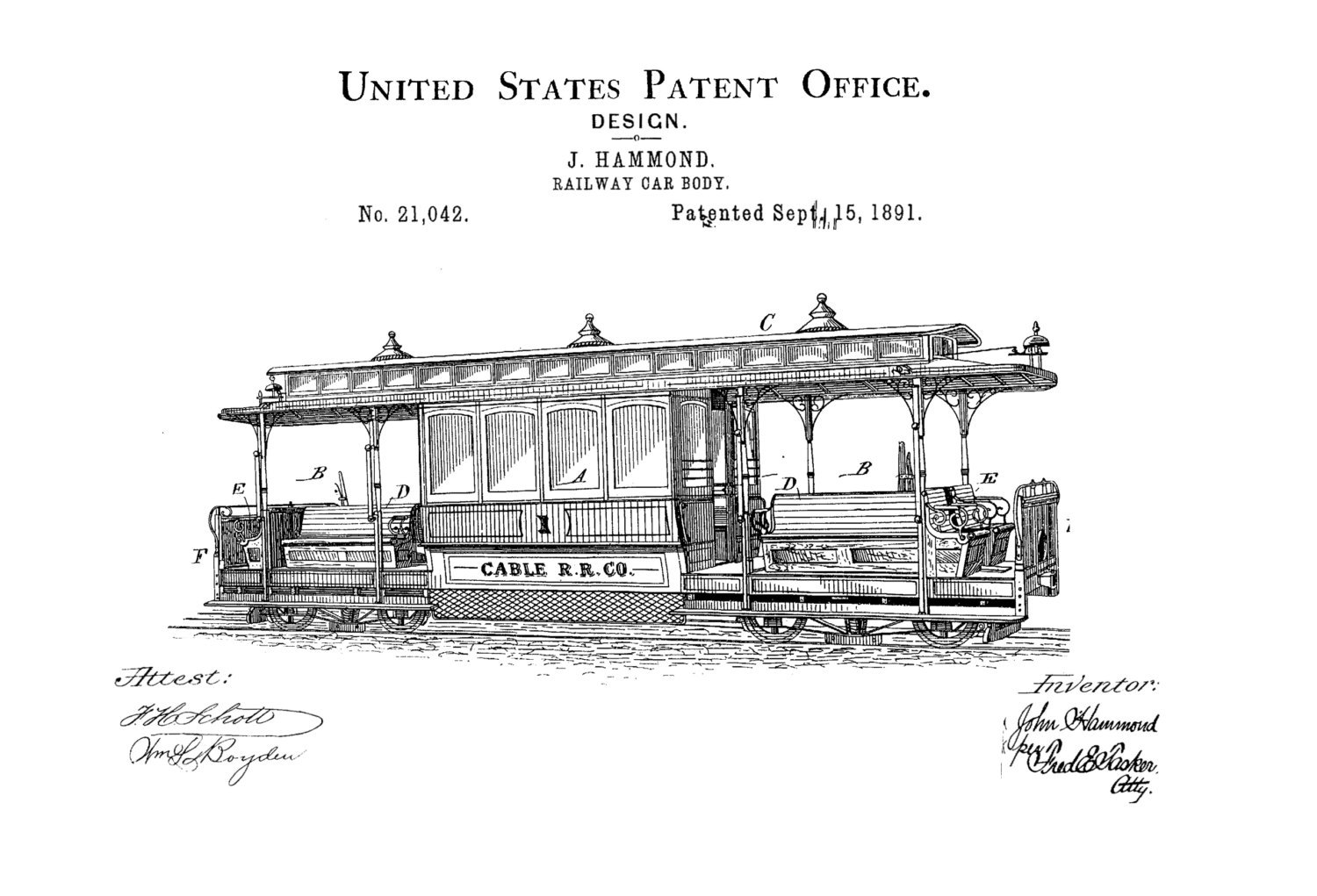 1500x1021 railway car body patent locomotive, locomotive blueprint - Car Body Drawing