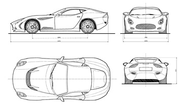 355x222 Zagato Perana Z One Concept - Car Body Drawing