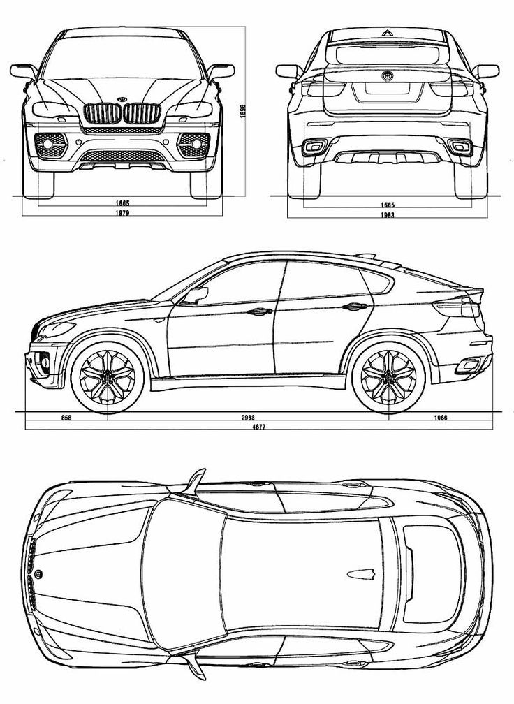 736x1008 Bmw Concept - Car Body Drawing