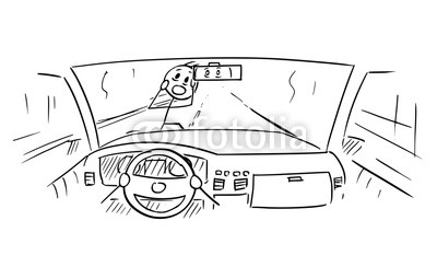 400x244 Cartoon Stick Figure Drawing Conceptual Illustration Of Car - Car Dashboard Drawing