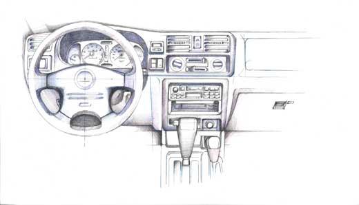 520x298 Dashboard Paintings - Car Dashboard Drawing
