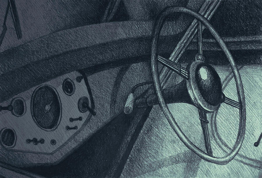 900x612 Vintage Car Dashboard Drawing Illustration Drawing - Car Dashboard Drawing