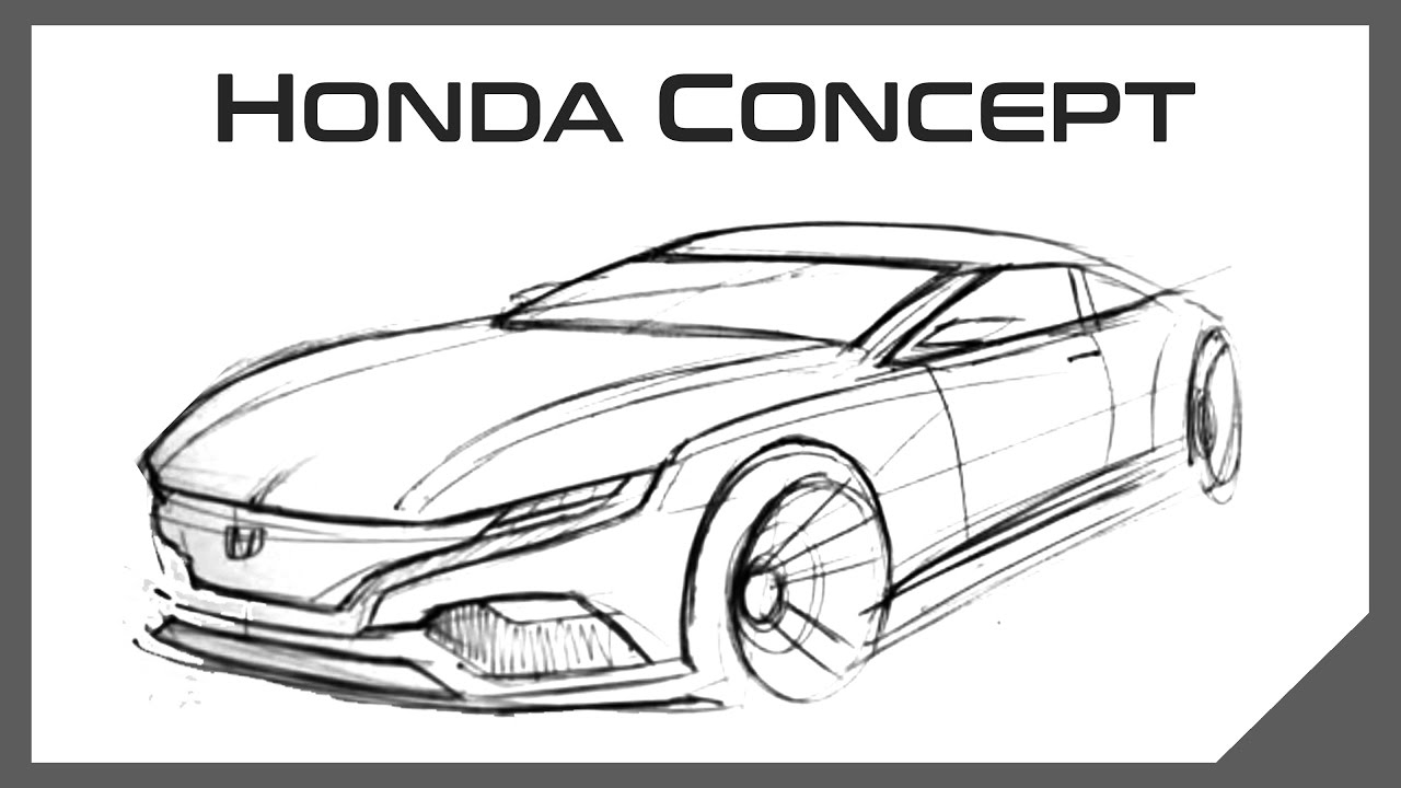 1280x720 five minute car sketch honda coupe concept automotive design - Car Design Drawing