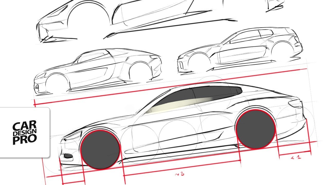 1280x720 How To Draw Any Car - Car Design Drawing