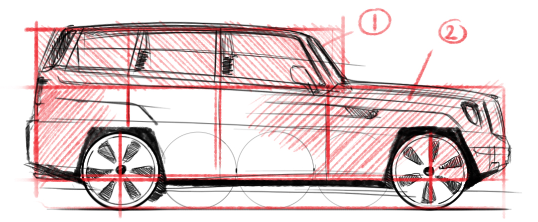 1080x446 Proportions In Drawing And Designing Cars - Car Design Drawing