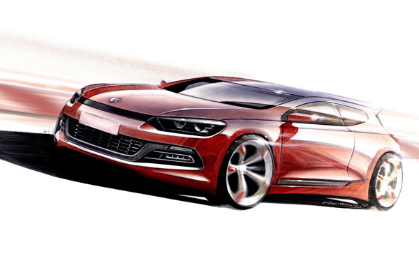 600x400 Volkswagen Scirocco - Car Design Drawing