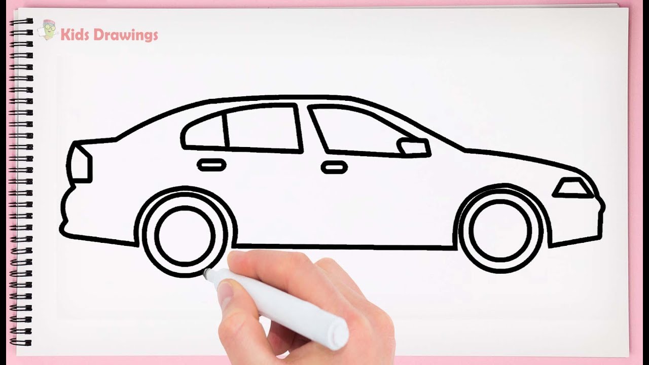 1280x720 How To Draw Simple Car Step - Car Drawing