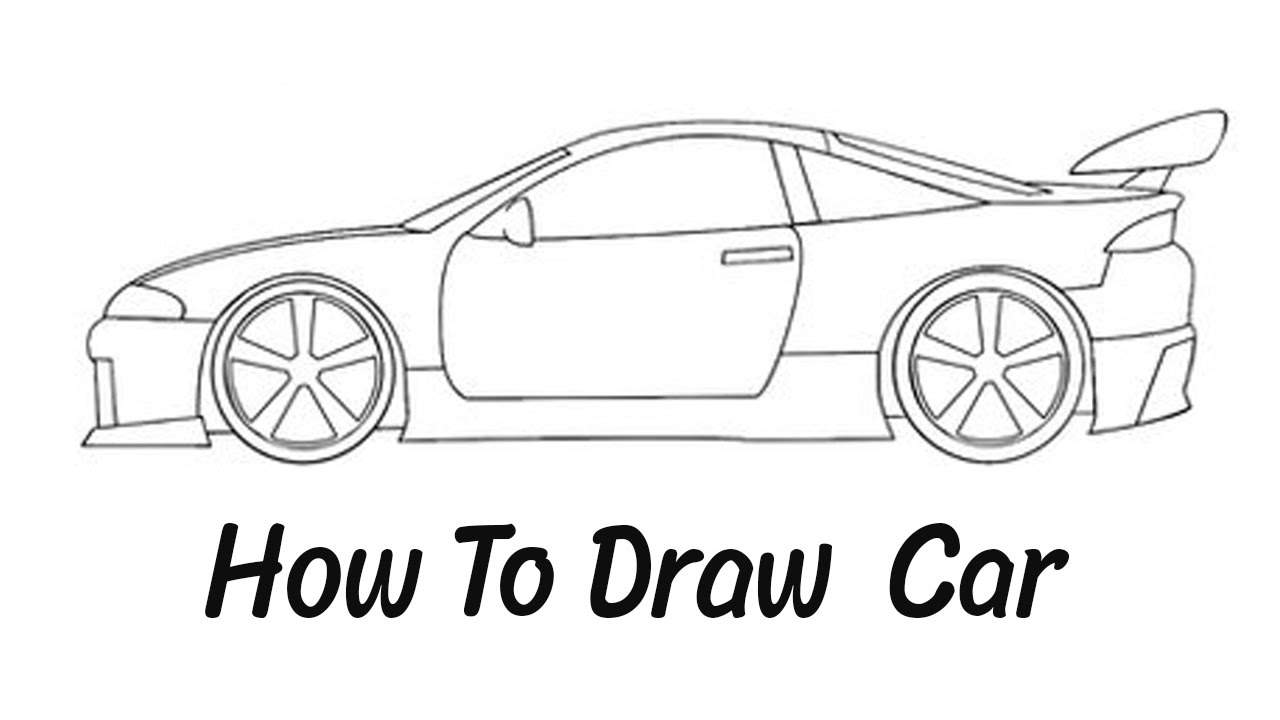 1280x720 How To Draw A Car Step - Car Drawing