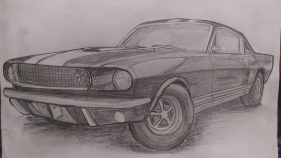 570x321 Custom Pencil Car Drawing Etsy - Car Drawing