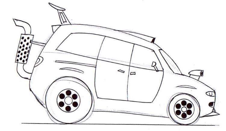 750x435 Drawing Of Cars Group With Items - Car Drawing Book
