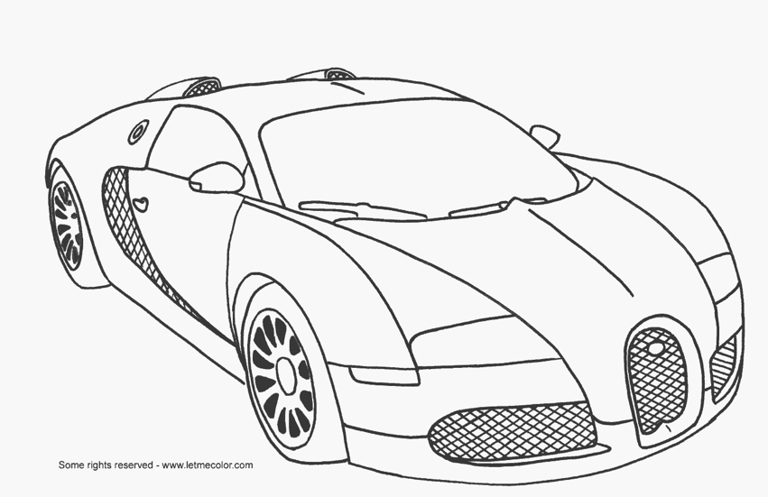851x551 Fast Car Coloring - Car Drawing Book