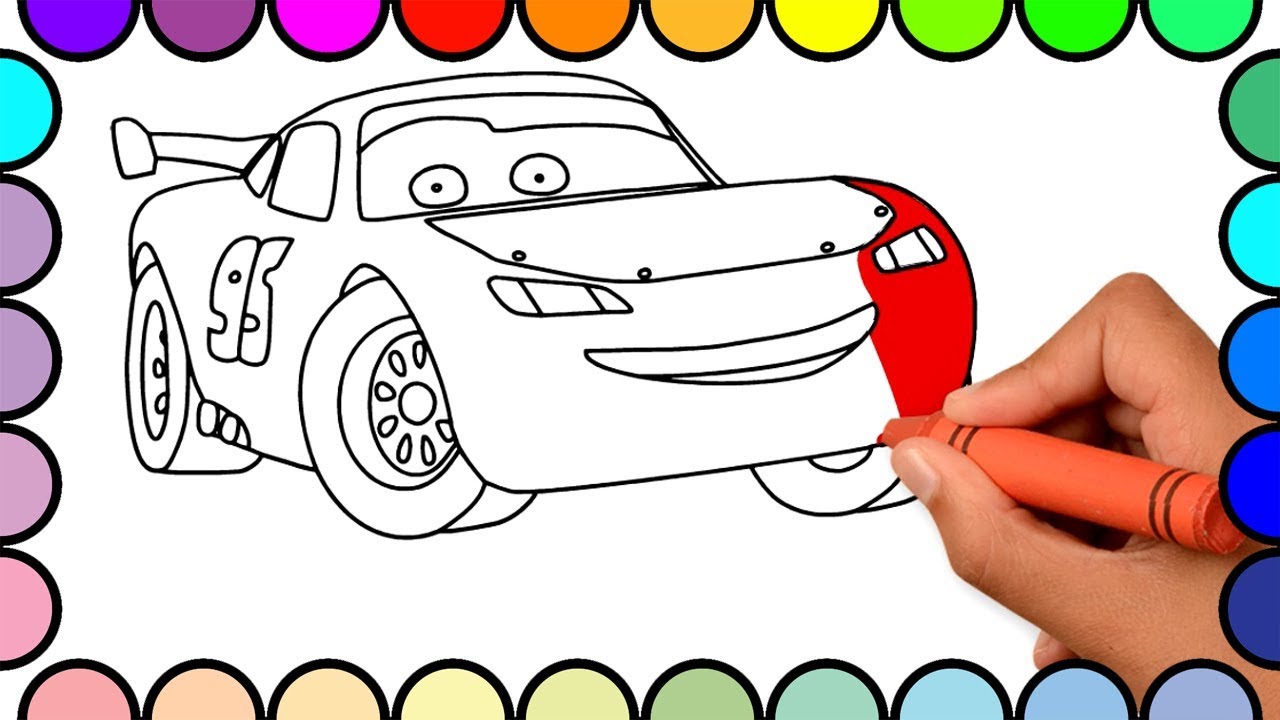 1280x720 How To Draw Lightning Mcqueen Cars - Car Drawing Book