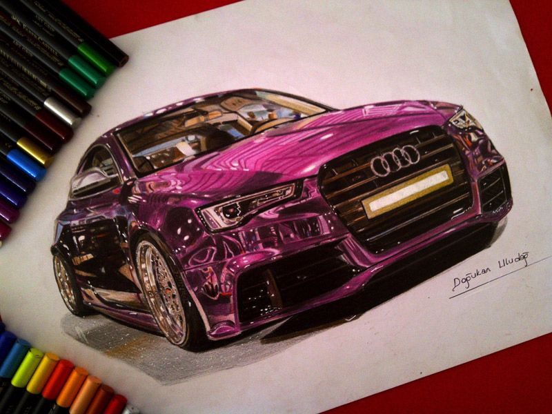 800x600 Inspirame Car Drawings, Drawings, Car - Car Drawing Color