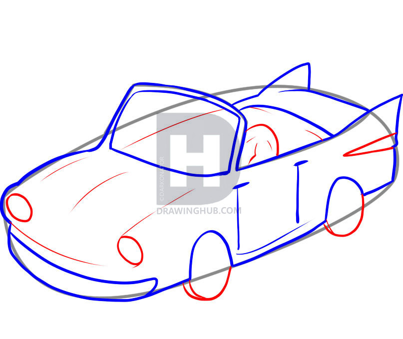 807x679 How To Draw An Easy Car, Step - Car Drawing Easy