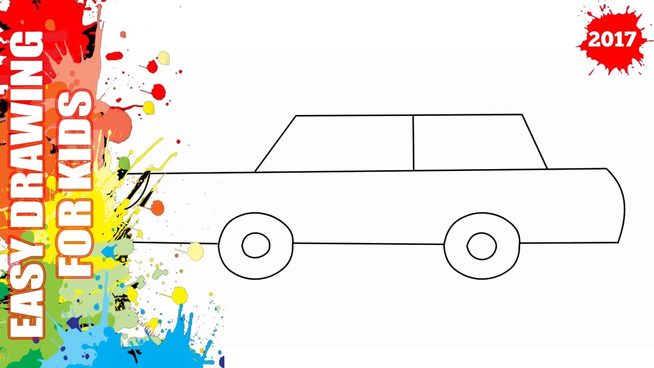 1280x720 How To Draw A Car Easy And Simple For Kids - Car Drawing Easy