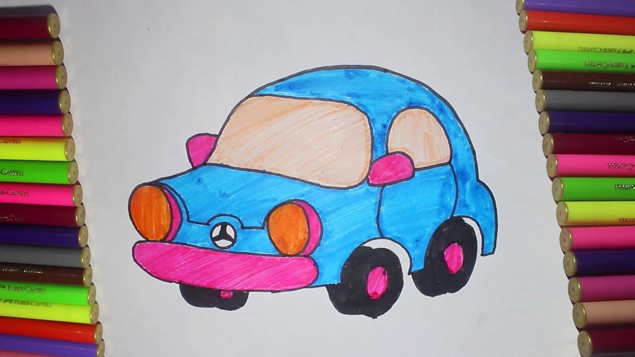 1280x720 How To Draw A Car Easy Step - Car Drawing Easy Step By Step
