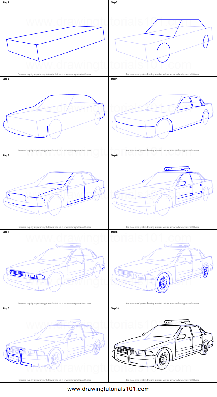 751x1376 How To Draw A Police Car Printable Step - Car Drawing Easy Step By Step