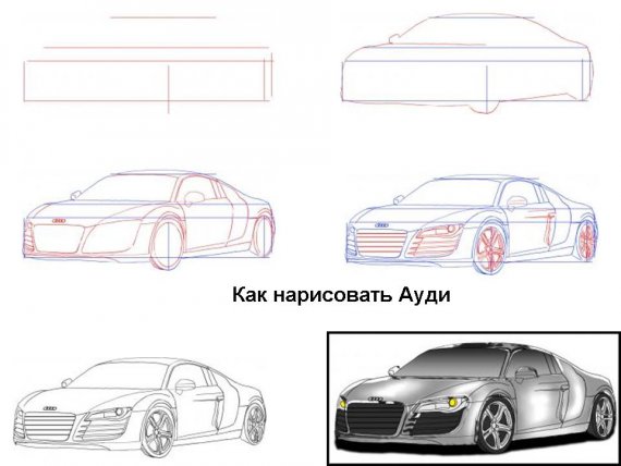 570x428 Memorial Day Craft Ideas For Kids How To Draw A Car Step - Car Drawing Easy Step By Step