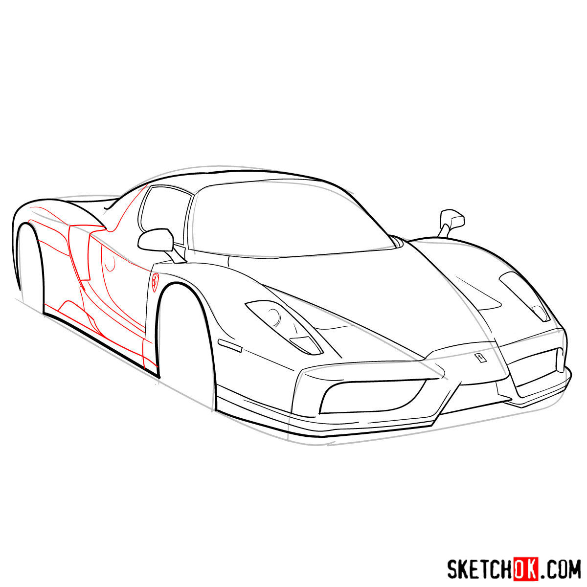 1200x1200 How To Draw A Race Car Step - Car Drawing For Beginners