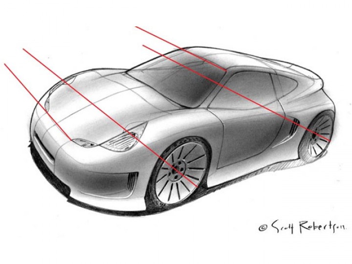 720x540 Perspective Drawing Tutorial - Car Drawing For Beginners