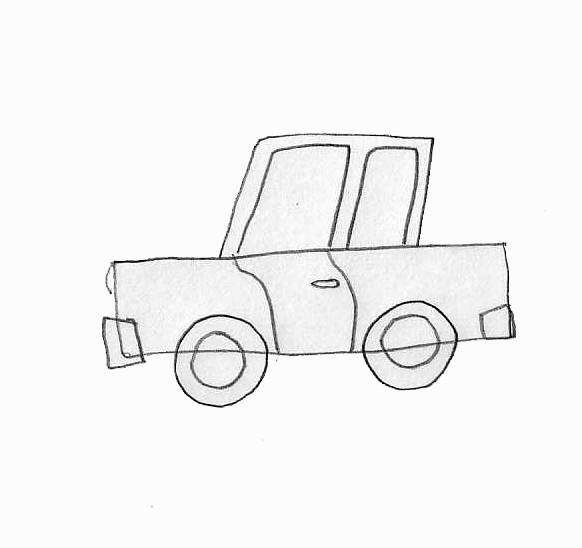 582x548 Childrens Drawing Car For Free Download - Car Drawing For Kids