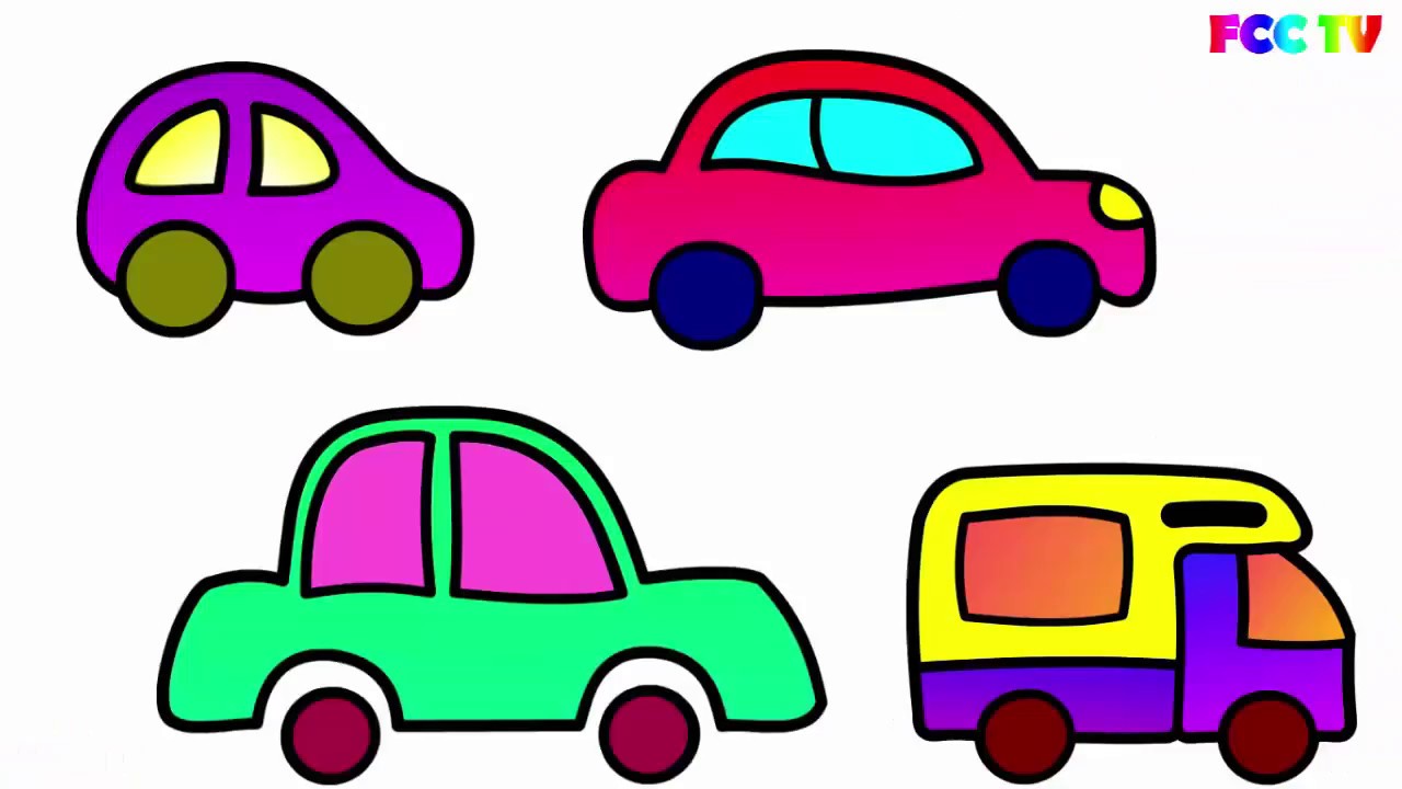 1280x720 To Draw For Kids How To Draw A Car Cars Coloring - Car Drawing For Kids