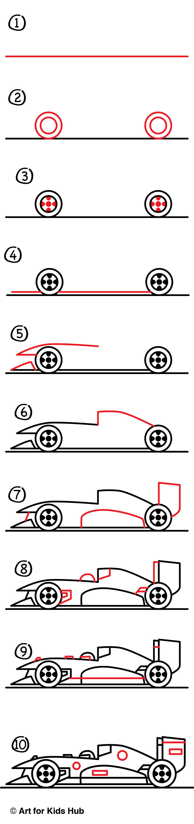 750x3179 How To Draw A Race Car - Car Drawing For Kids Step By Step