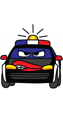 215x382 How To Draw A Police Car, For Kids, Easy Step - Car Drawing For Kids Step By Step