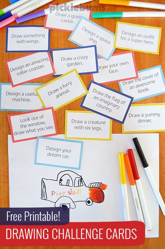 560x846 Free Printable Drawing Challenge Cards Fun Activities For Kids - Car Drawing Games