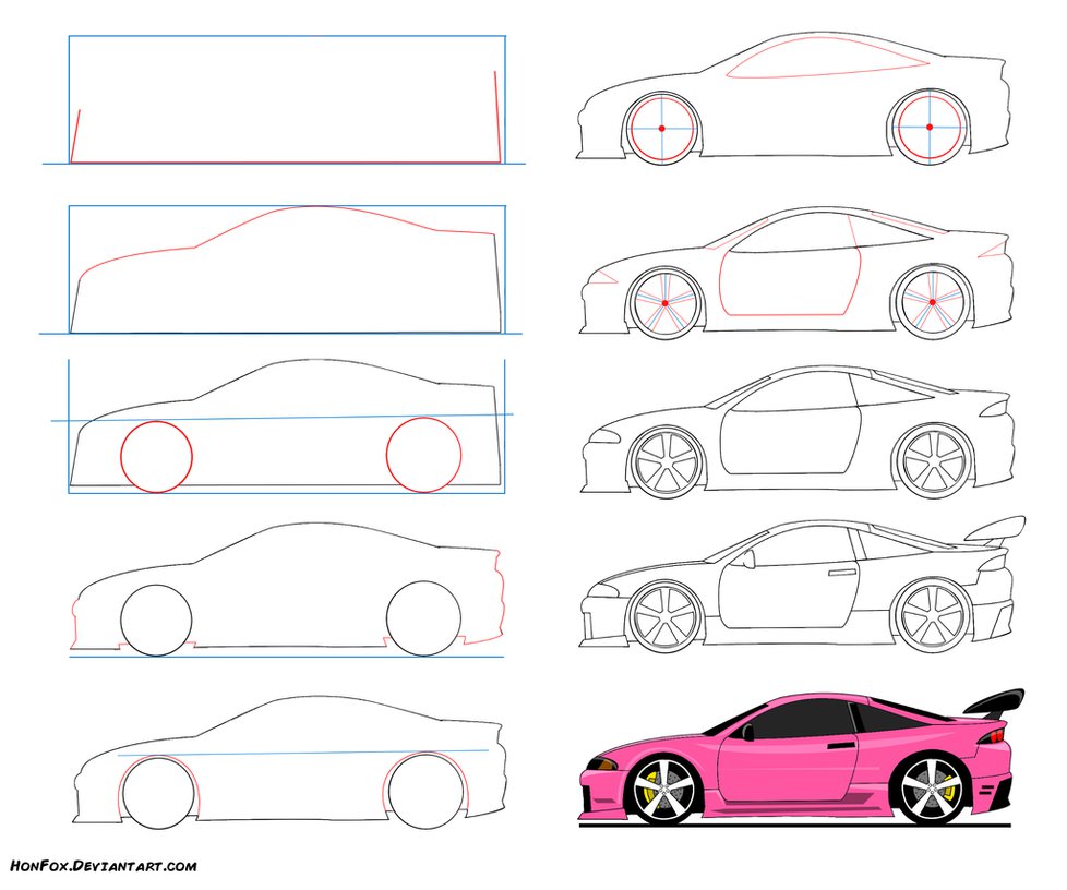 978x816 How To Draw A Car - Car Drawing Images
