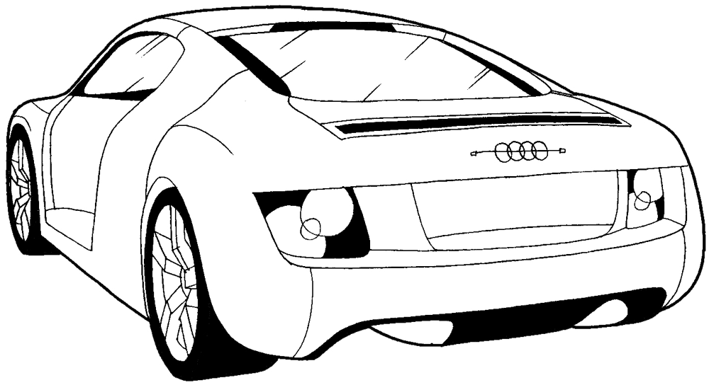 1000x544 How To Draw The Back Of A Car With Easy Step - Car Drawing Images