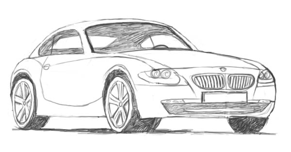 600x313 How To Draw Cars - Car Drawing Images