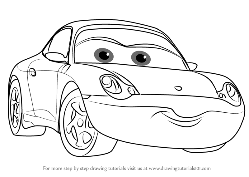 800x567 Learn How To Draw Sally From Cars - Car Drawing Images