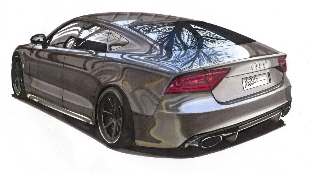 1280x720 Realistic Car Drawing - Car Drawing Images