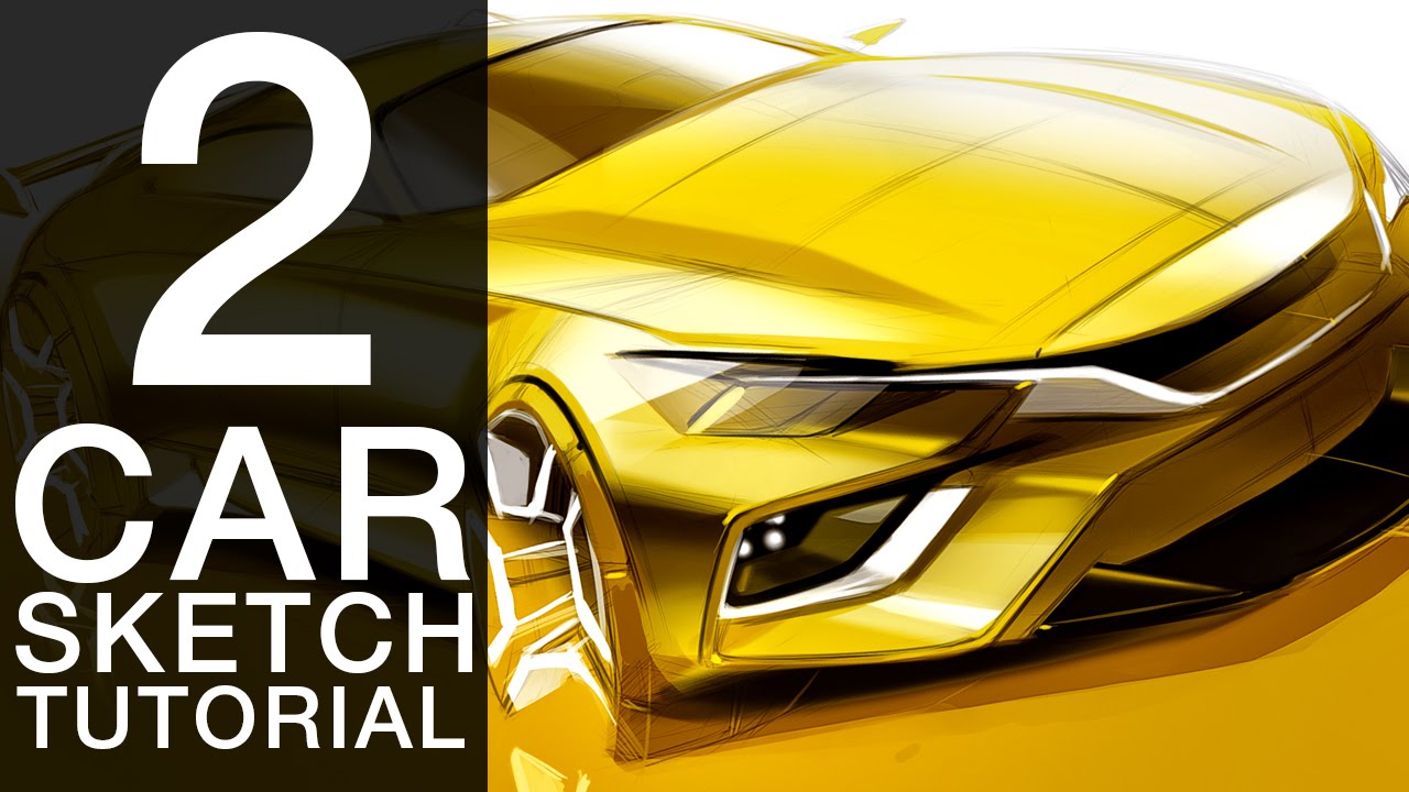1280x720 How To Draw A Concept Car Car Drawing And Sketching Tutorial - Car Drawing Pdf