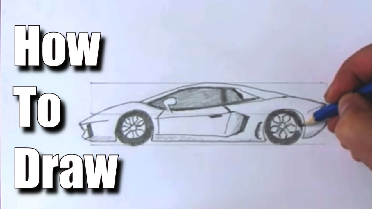 1280x720 How To Draw A Sports Car Lamborghini - Car Drawing Pictures