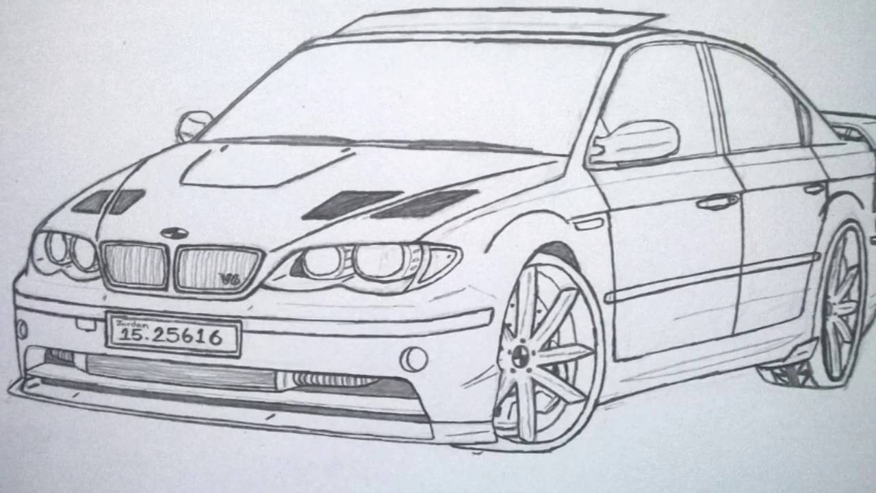 1280x720 Best Car In The World, Bmw Drawing Pictures - Car Drawing Pictures