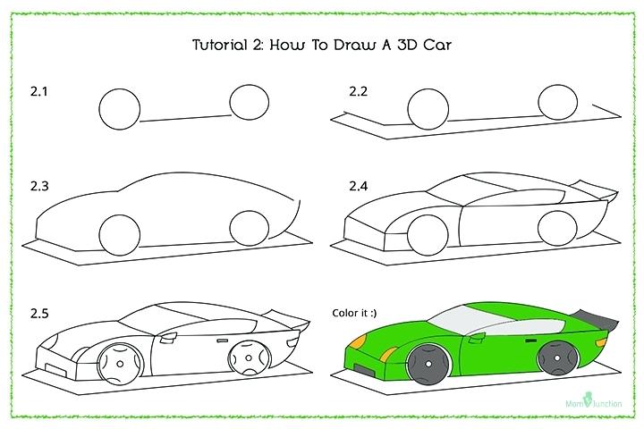 720x480 How To Draw Step - Car Drawing Step By Step